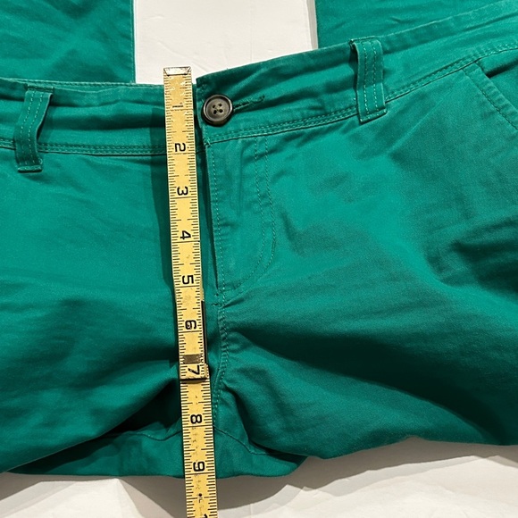 Old Navy Kelly Green Cotton cropped chino casual Pants size 6 - Picture 5 of 7